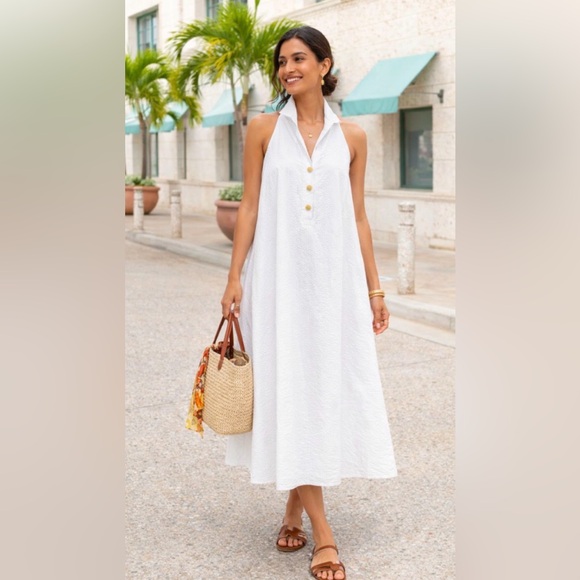 Tuckernuck Dresses & Skirts - NWT Tuckernuck Jagger White Seersucker Midi Dress 265361 - Size Small
